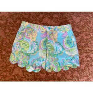 Lily Pulitzer Women’s Buttercup Scallop Shorts Beautiful Spring Floral Size 00